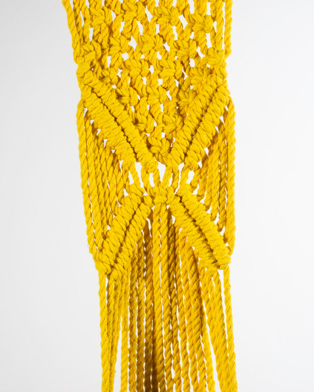 Mombacho Macrame Plant Holder | Yellow