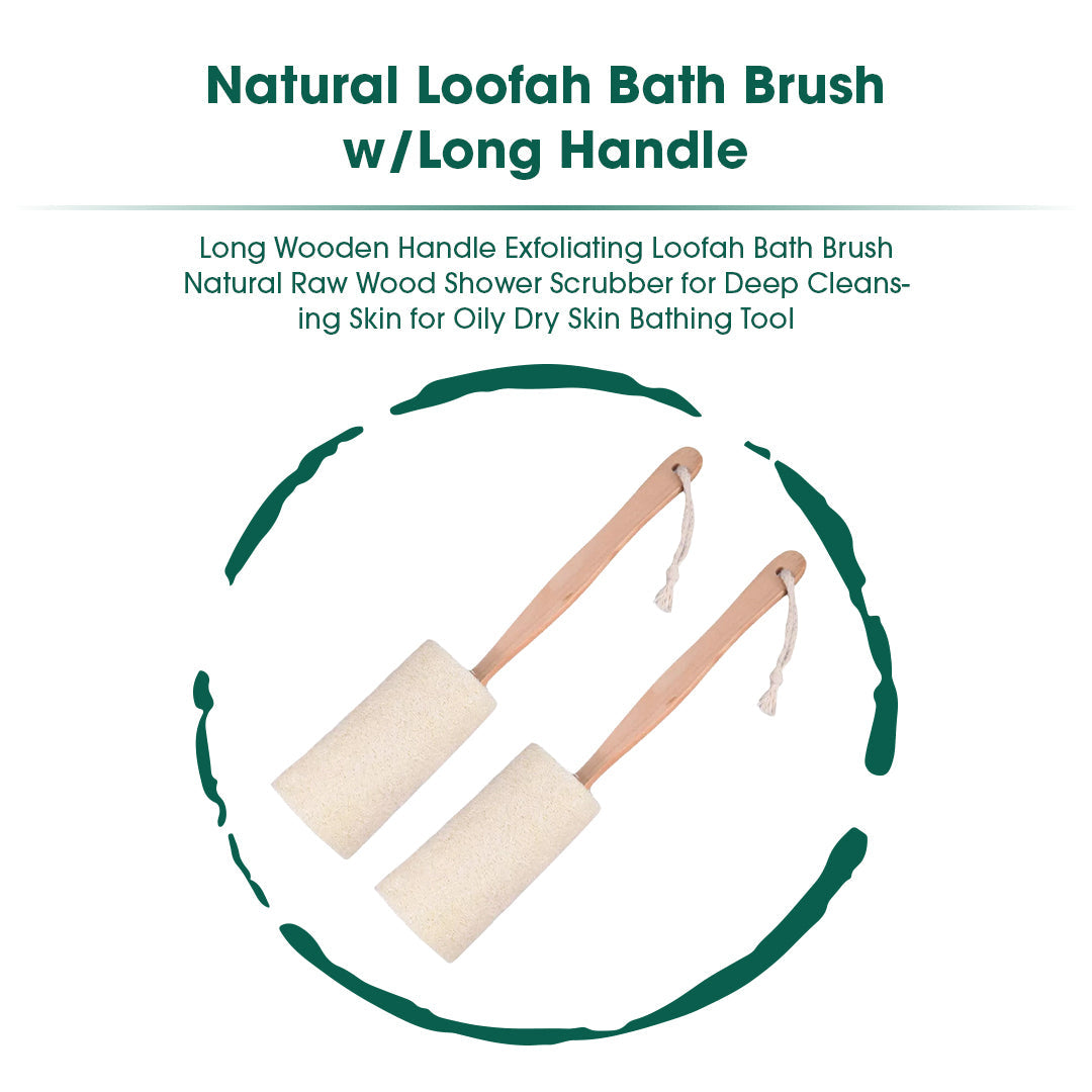 Natural Long Handle Loofah Bath Brush