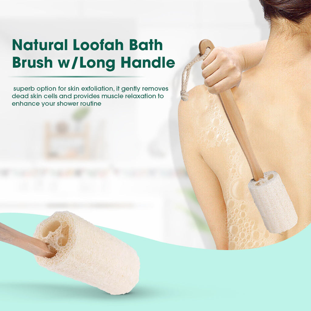 Natural Long Handle Loofah Bath Brush