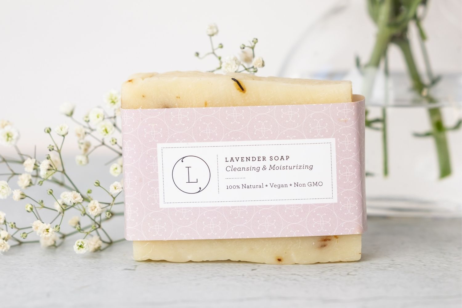 Natural Lavender Handmade Bar Soap (2ct.)
