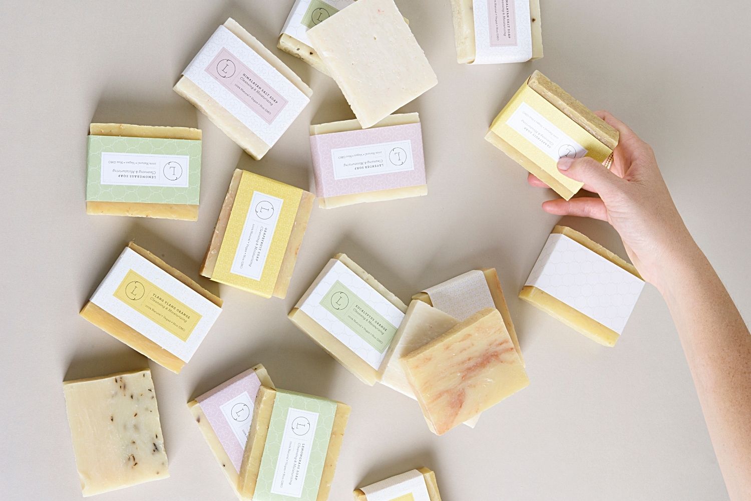Natural Cold Process Soap Bar with Essential Oils (2ct.)