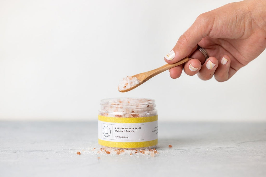 Natural Dead Sea Epsom and Himalayan Bath Salts - Grapefruit