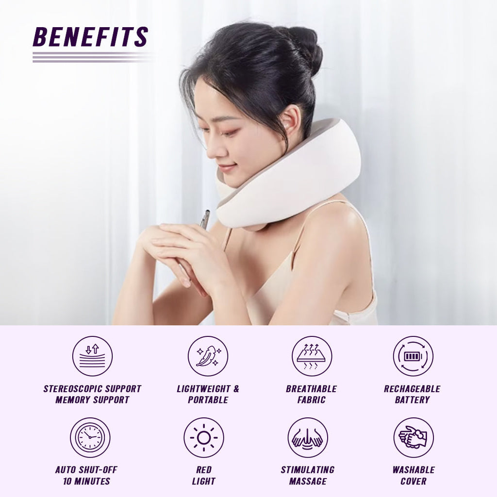 Multi-Purpose Neck Massage Pillow with Warmth Function