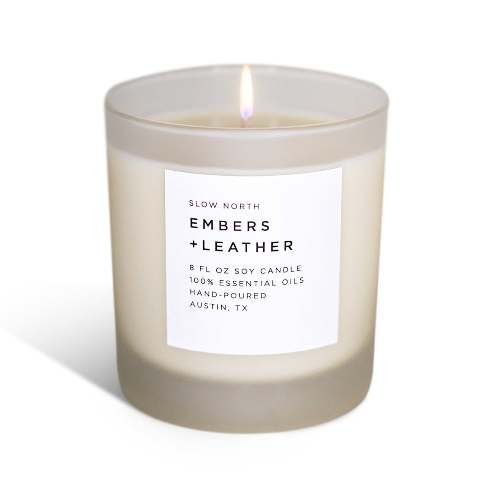 Embers & Leather Signature Candle (Vetiver, Cedar & Patchouli)