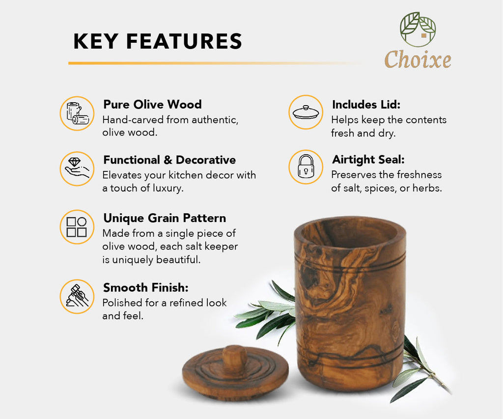 Olive Wood Jar with Lid