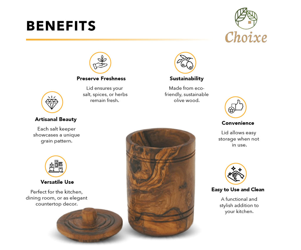 Olive Wood Jar with Lid