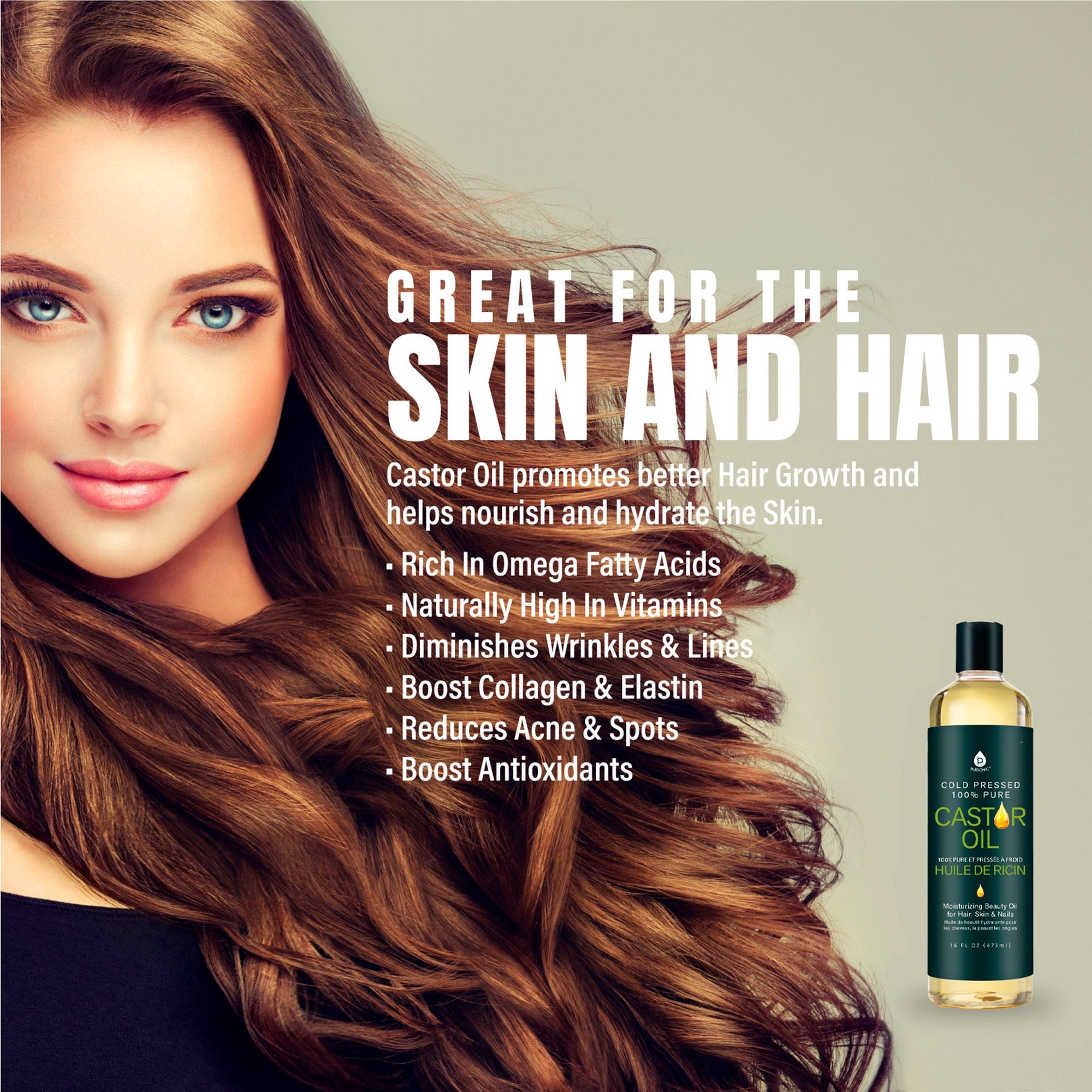 100% Pure Cold Pressed Castor Oil