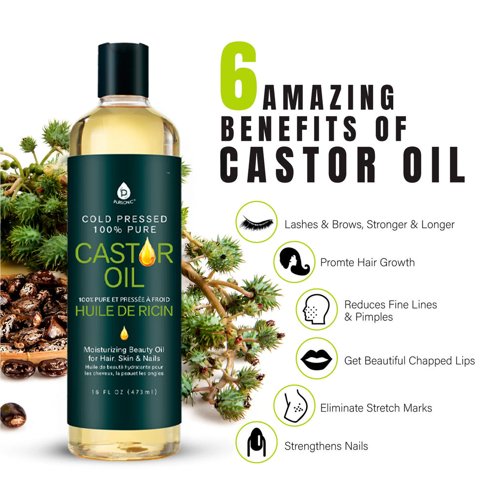 100% Pure Cold Pressed Castor Oil