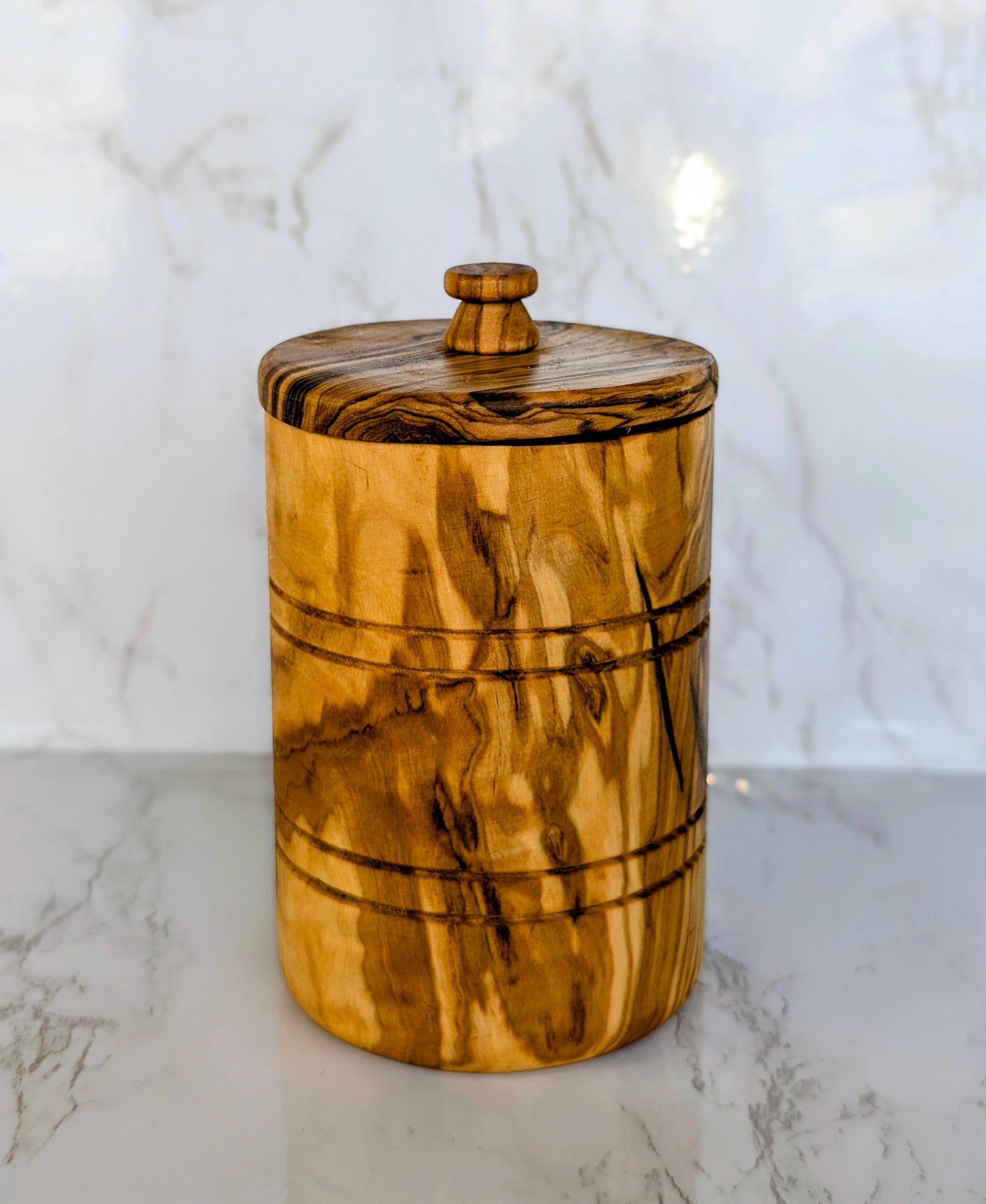 Olive Wood Jar with Lid