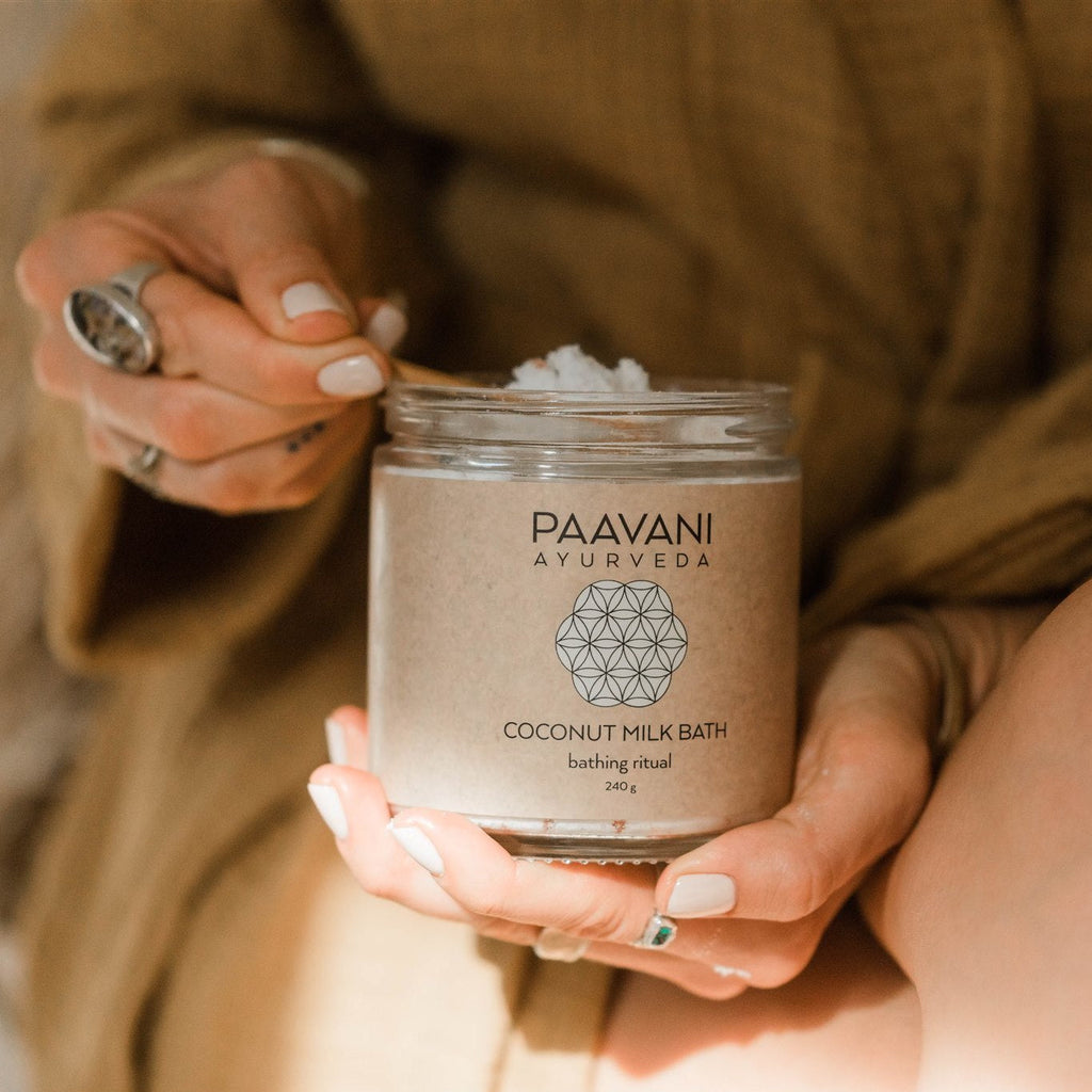 Coconut Milk Bath | Ayurvedic Herbal Soaking Routine for Skin & Spirit