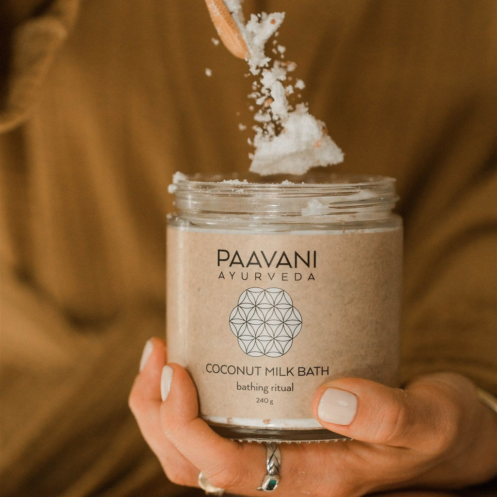 Coconut Milk Bath | Ayurvedic Herbal Soaking Routine for Skin & Spirit