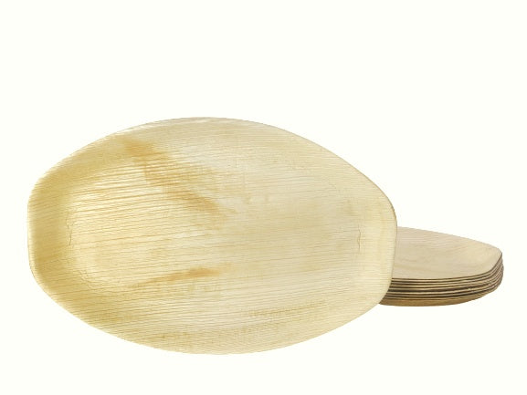 Palm Leaf Oval Platter Tray 15" x 10" Inch  (10/50/200 count)