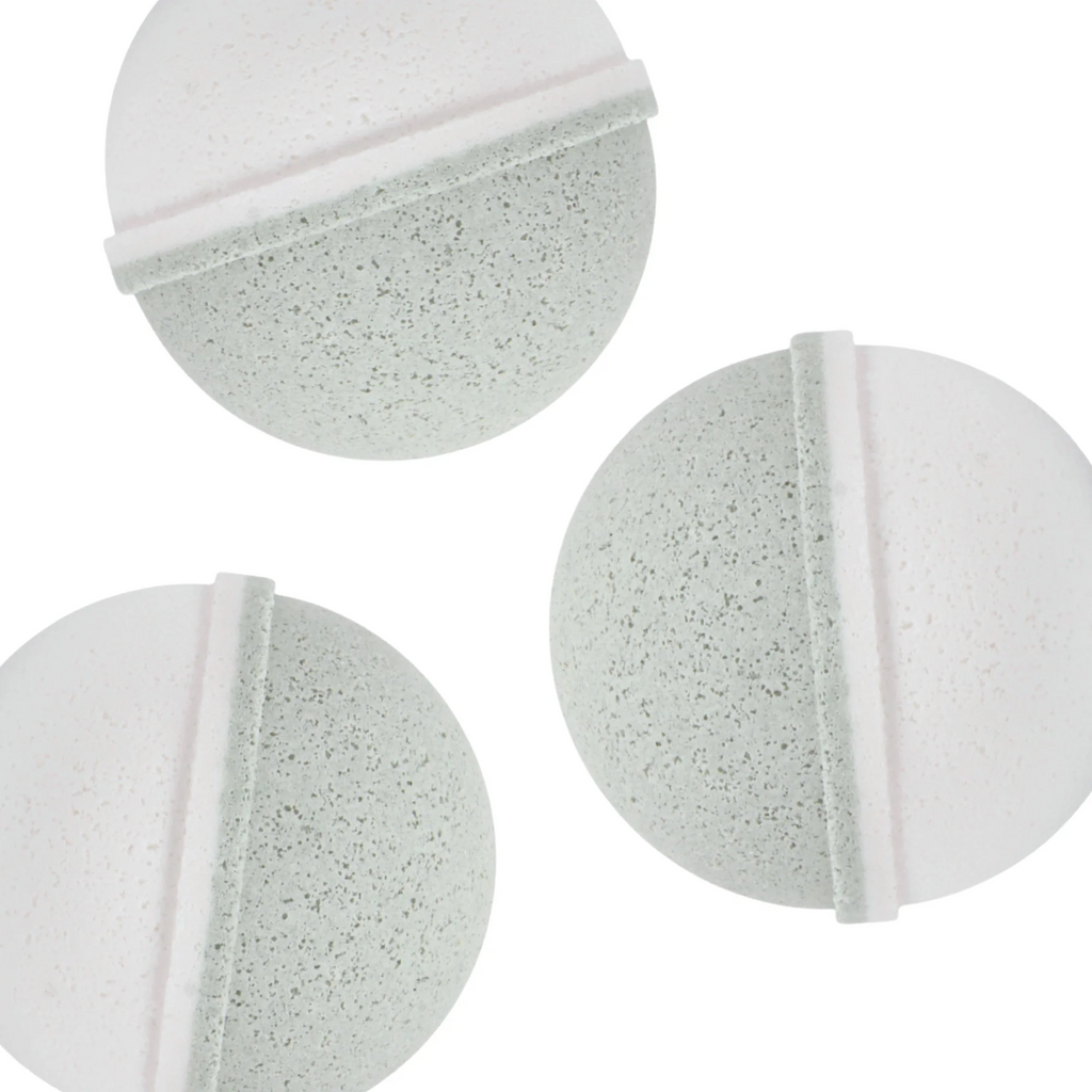 Natural Bath Bomb Set - Peppermint & Tea Tree (Set of 3)