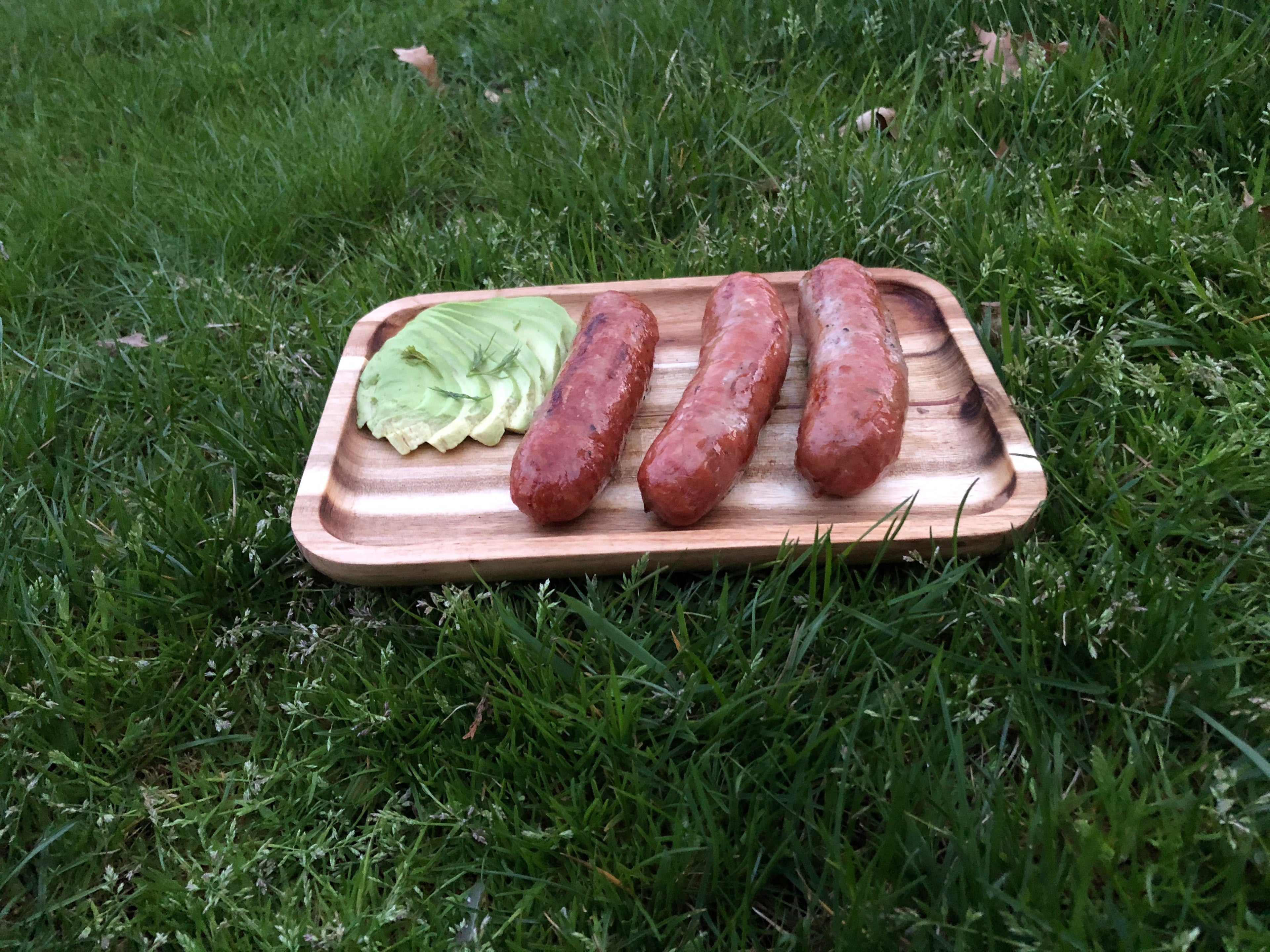 Zavis Green Acacia Wood Serving rectangle Stackable Tray / Dish
