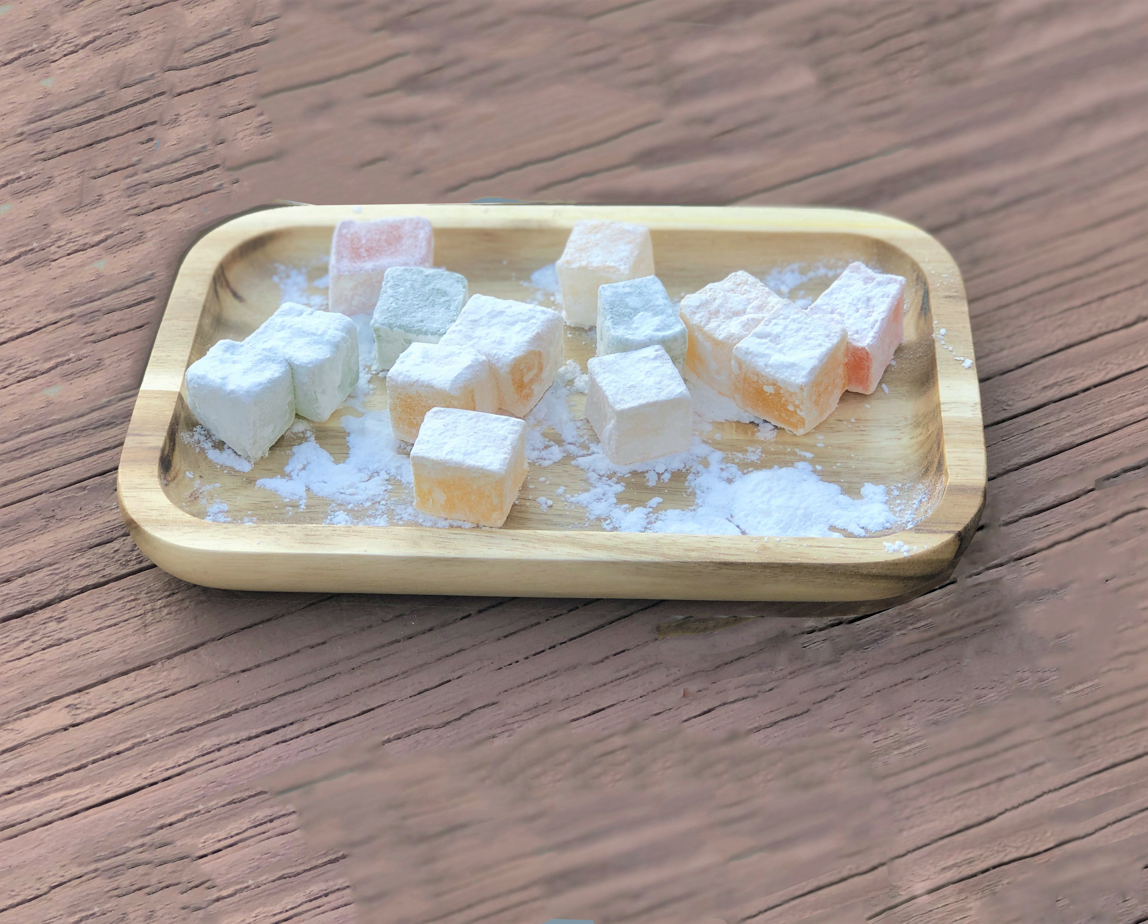 Zavis Green Acacia Wood Serving rectangle Stackable Tray / Dish
