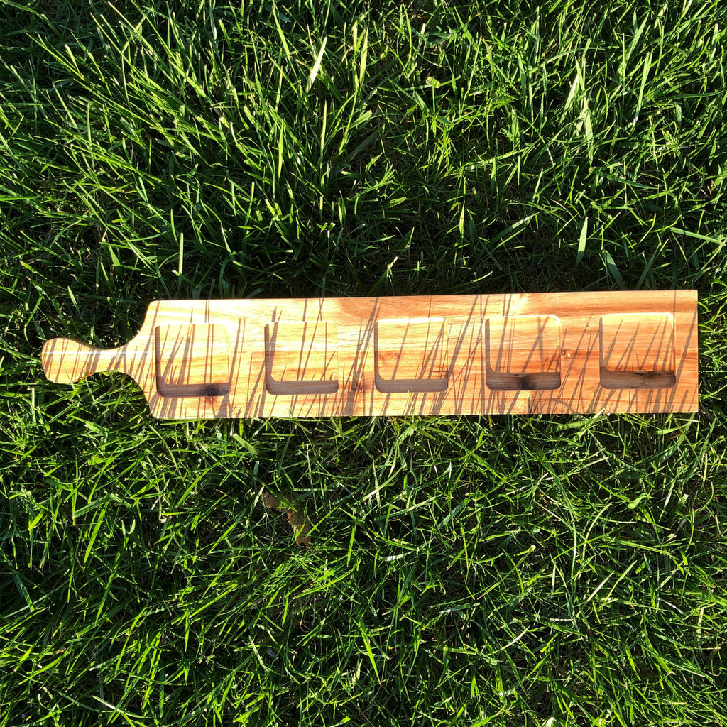 Zavis Green Acacia Wood 5 Hole Double-Sided Flight Board