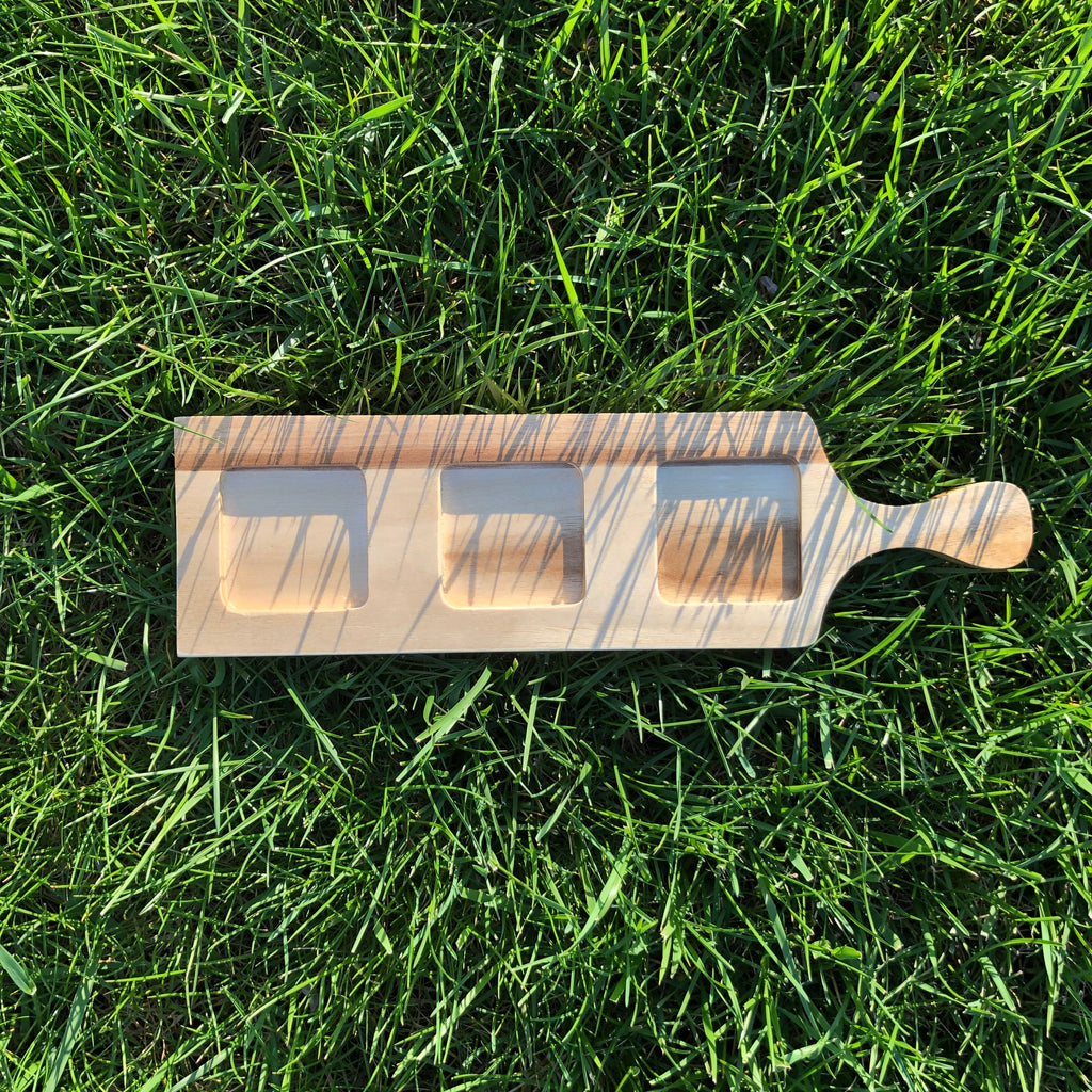 Zavis Green Acacia Wood 3 Hole Double-Sided Flight Board