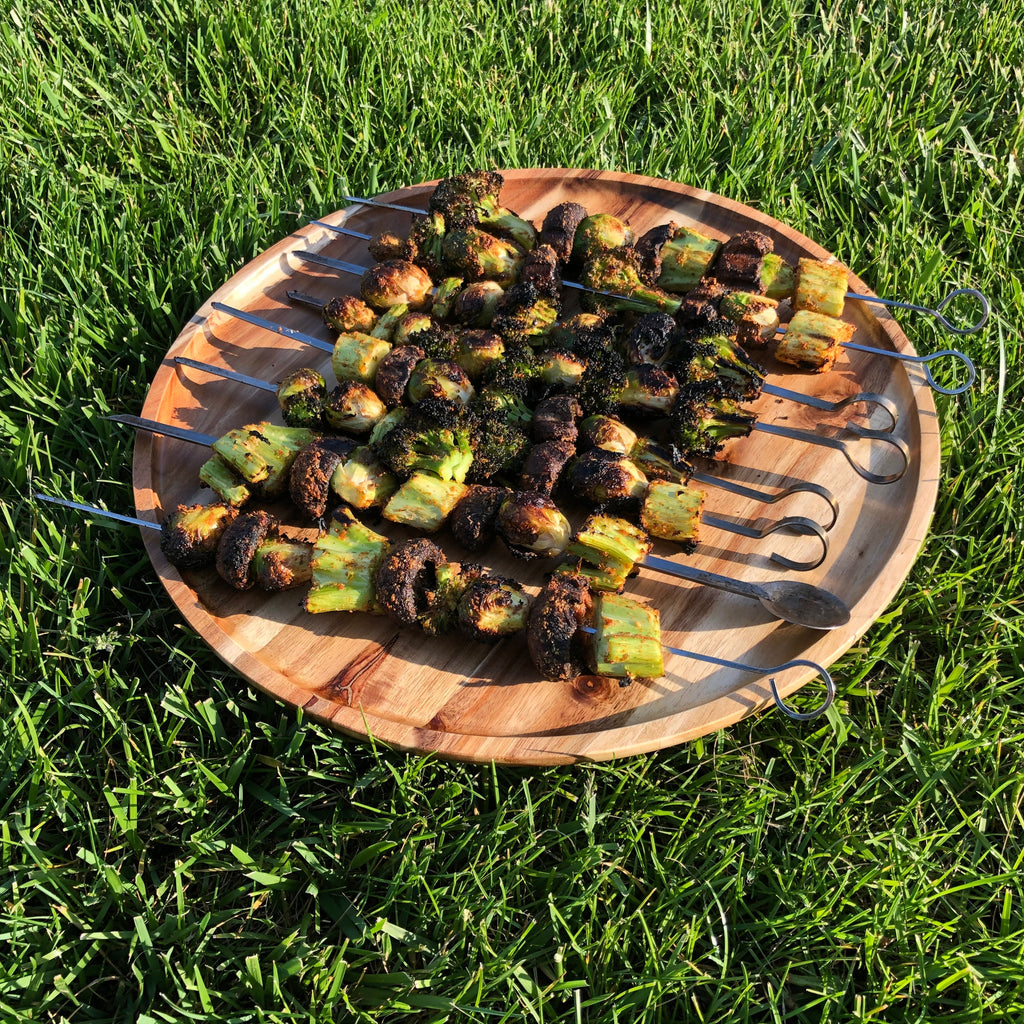 Zavis Green Acacia Wood Round Stackable Plate / Platter