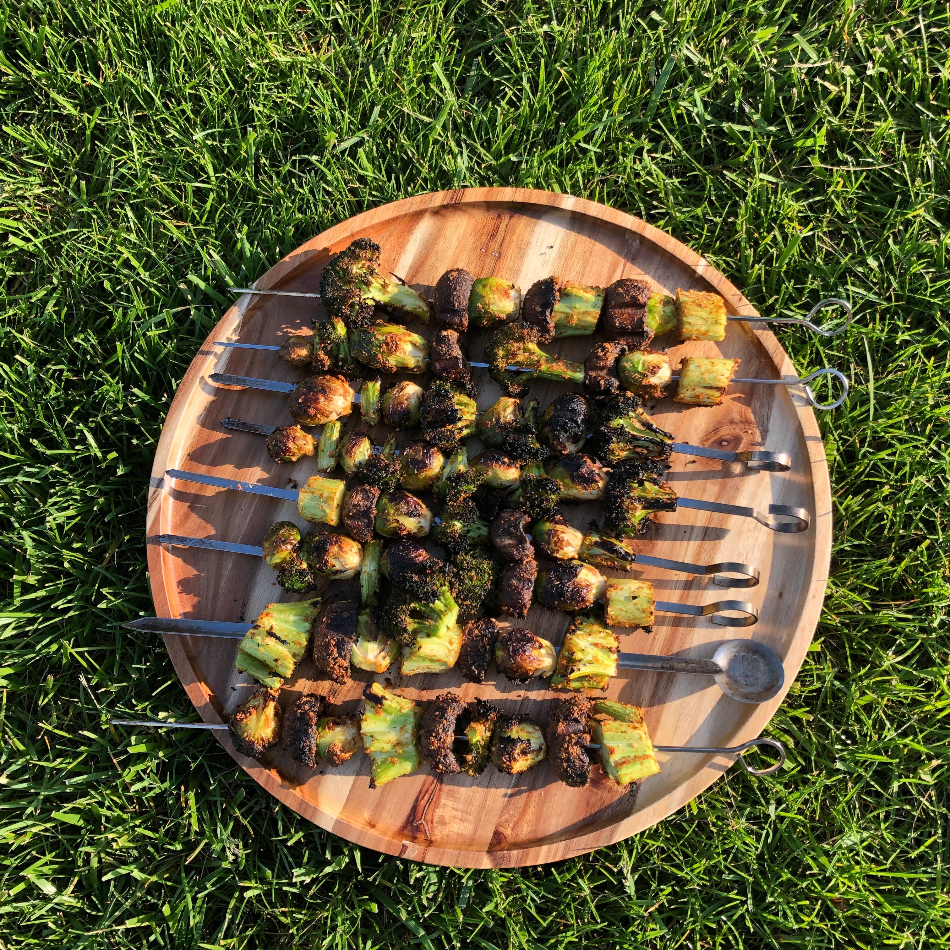 Zavis Green Acacia Wood Round Stackable Plate / Platter