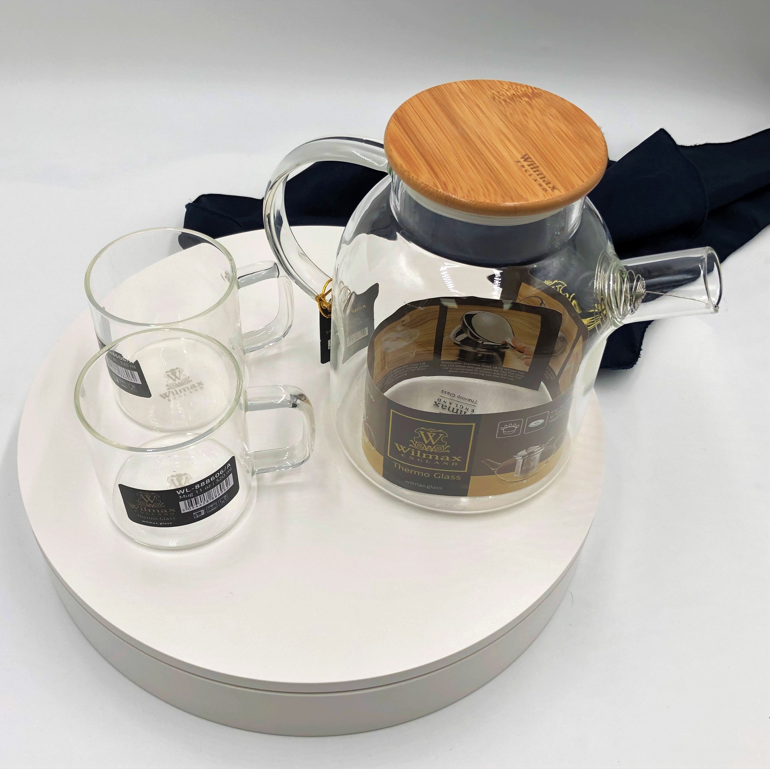 3-Piece Thermo Glass Asian Tea Set for 2