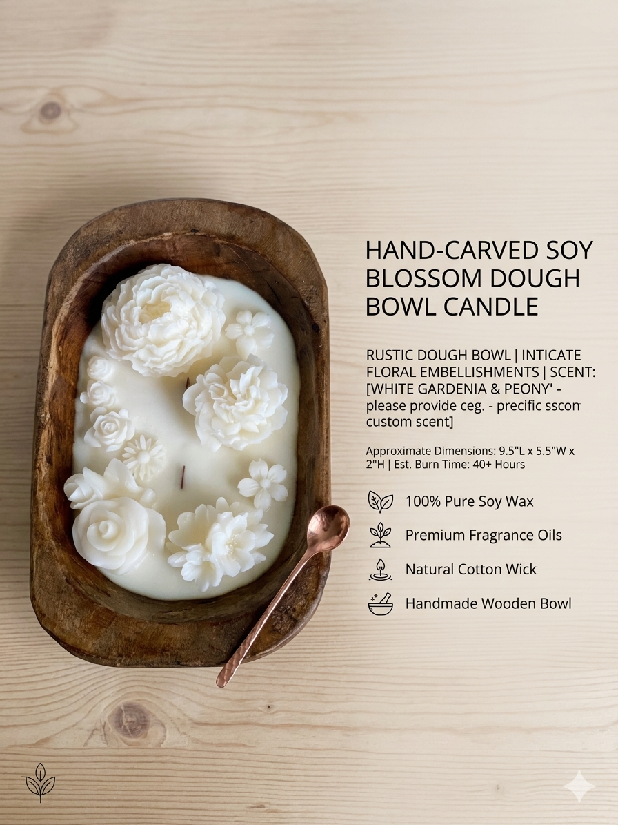 Botanical Garden Dough Bowl Candle