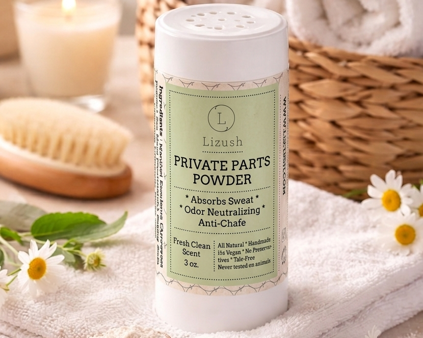 Talc-Free Natural Body Powder for Women & Men – Anti-Chafing, Moisture Absorbing, Odor Control, Aluminum-Free &Sensitive Skin Safe