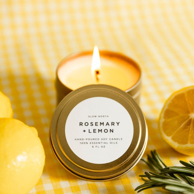 Rosemary & Lemon Soy Wax Candle