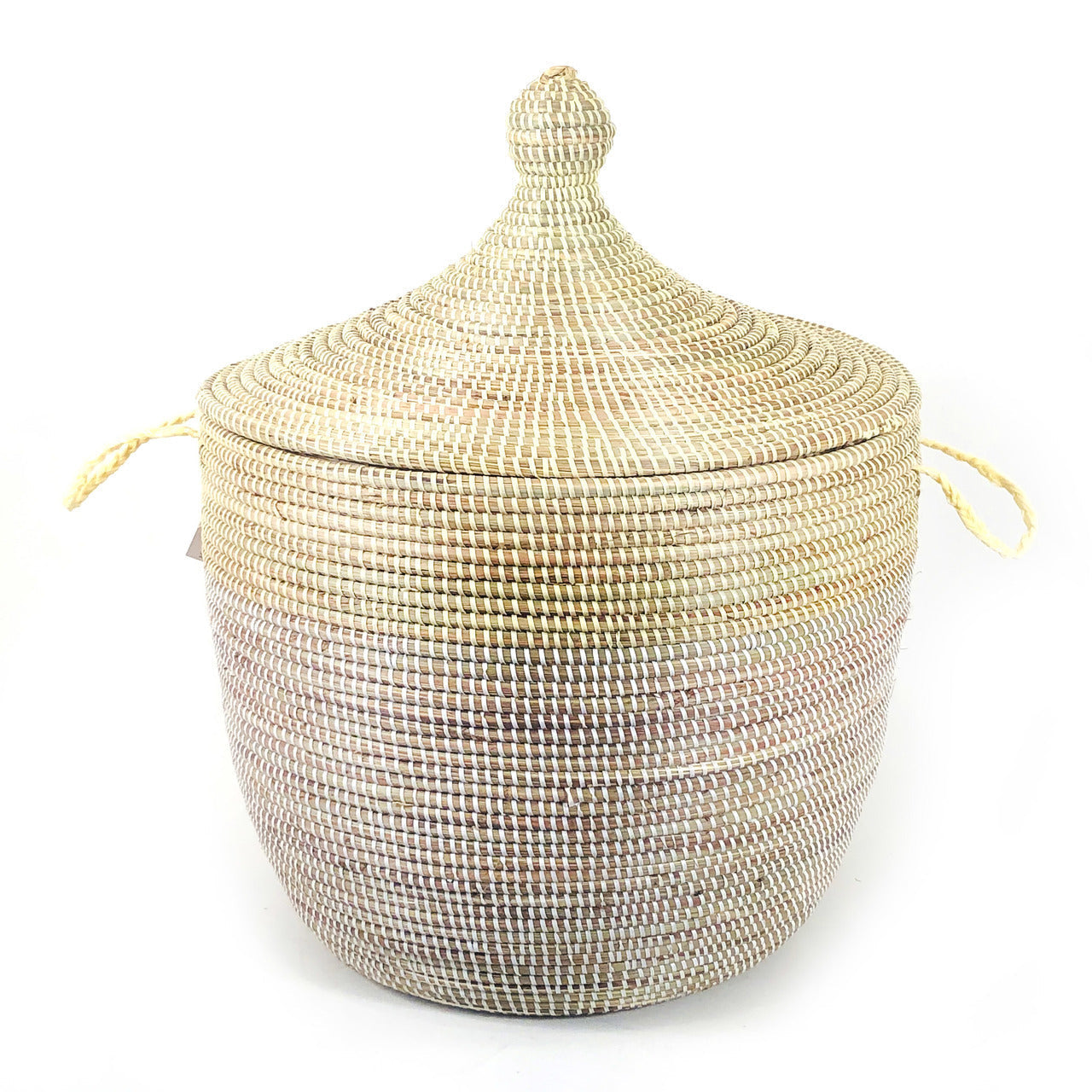 Low Storage Two-Tone Basket - Natural & White
