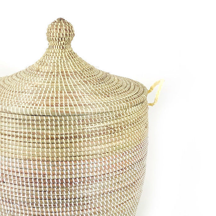 Medium Two-Tone Basket - Natural & White