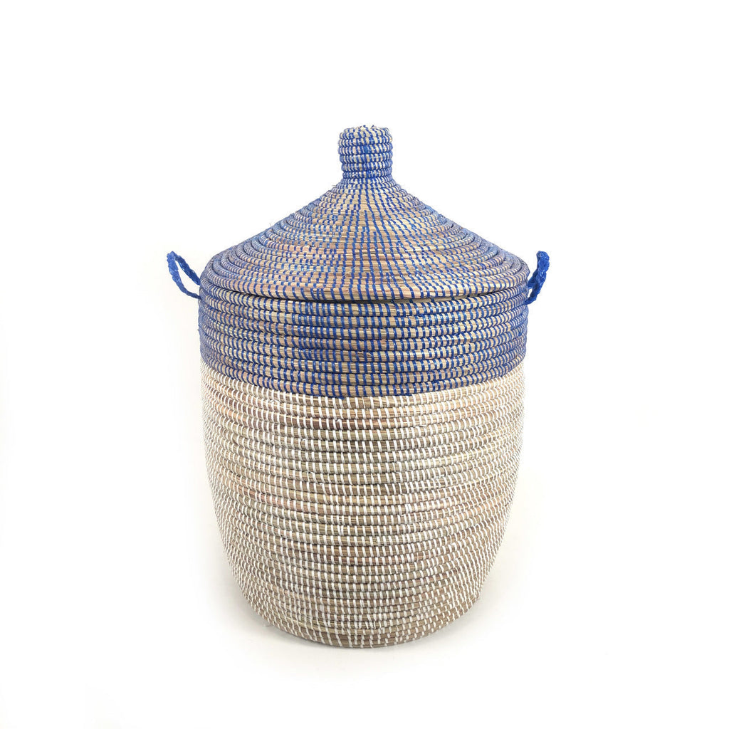 Medium Two-Tone Basket - Navy & White
