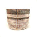 Black & White Stripe Basket - Medium