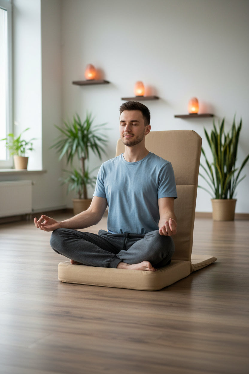 OMSutra Folding Meditation Chair – Portable Comfort for Meditation, Yoga & More