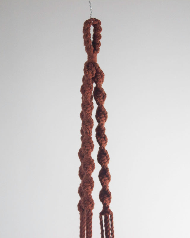 Santana Macrame Plant Holder | Tile Red