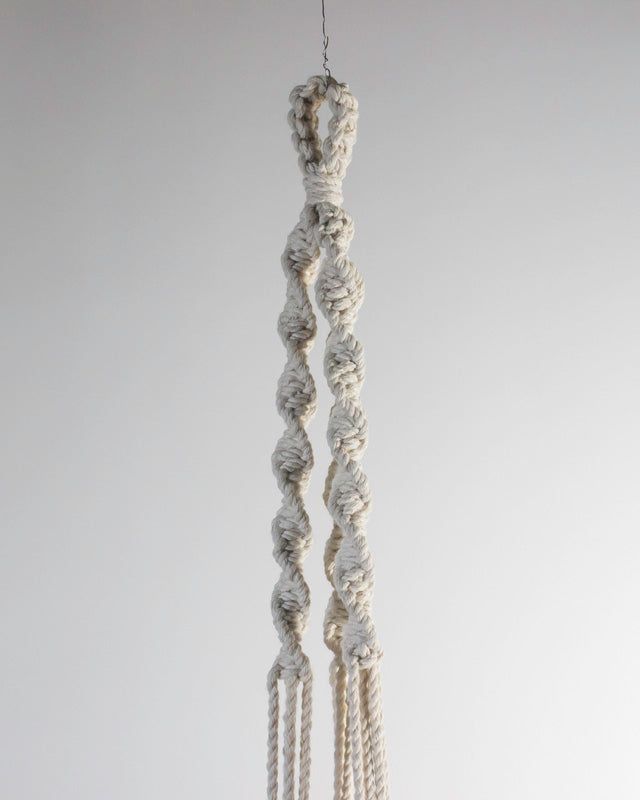 Santana Macrame Plant Holder | Natural White