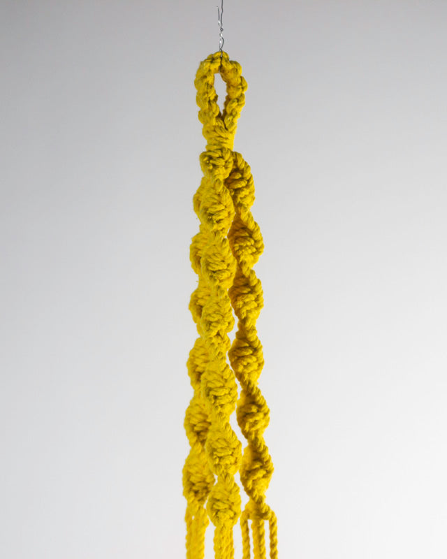 Santana Macrame Plant Holder | Yellow