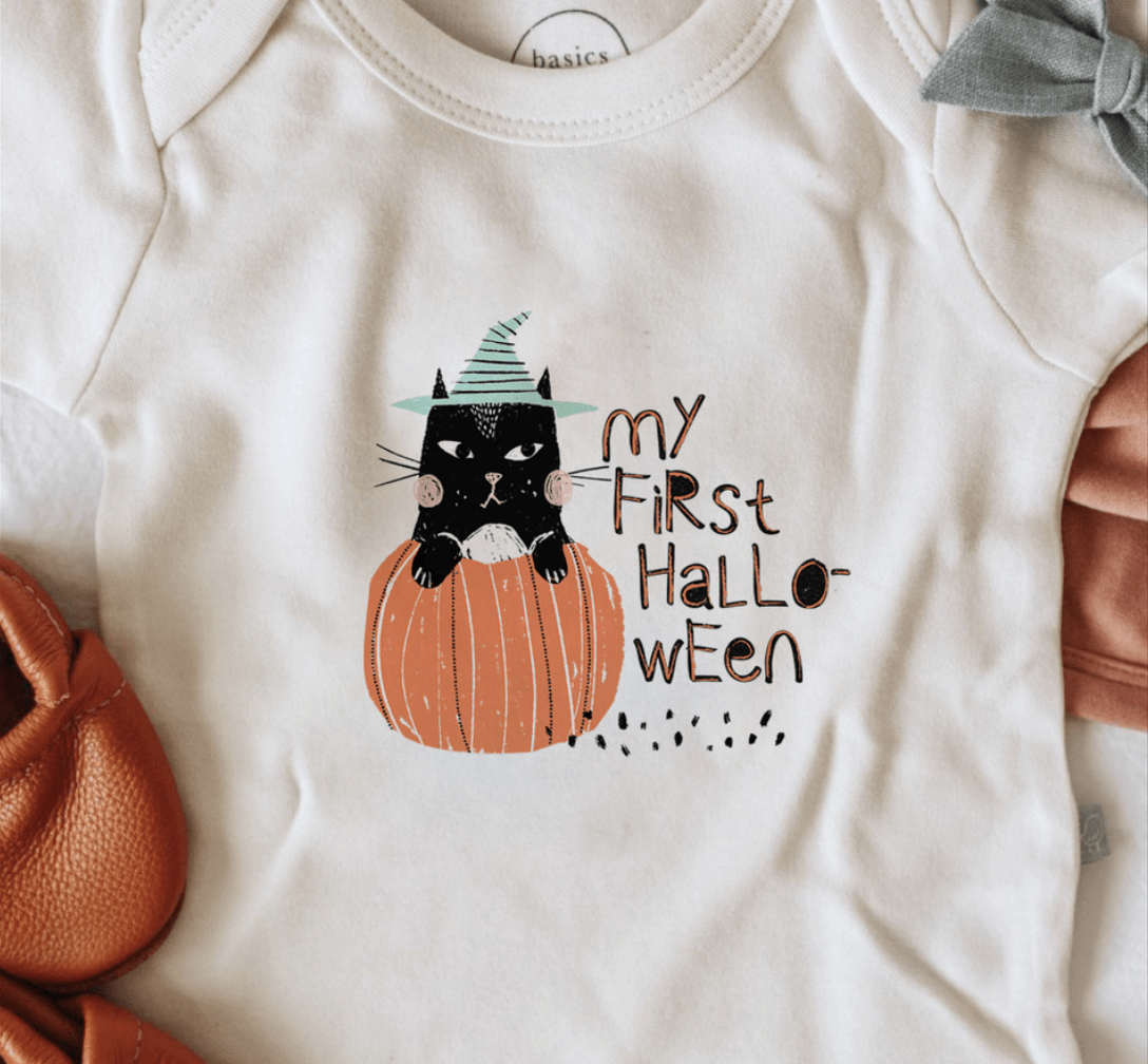 My First Halloween Cat Bodysuit