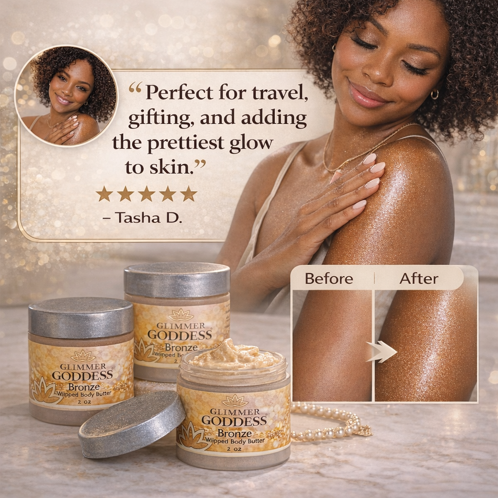 Organic Shimmering Body Butter Trio – 3 x 2oz Travel Set