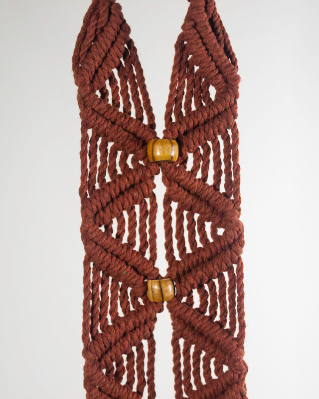 Somoto Macrame Plant Holder | Tile Red