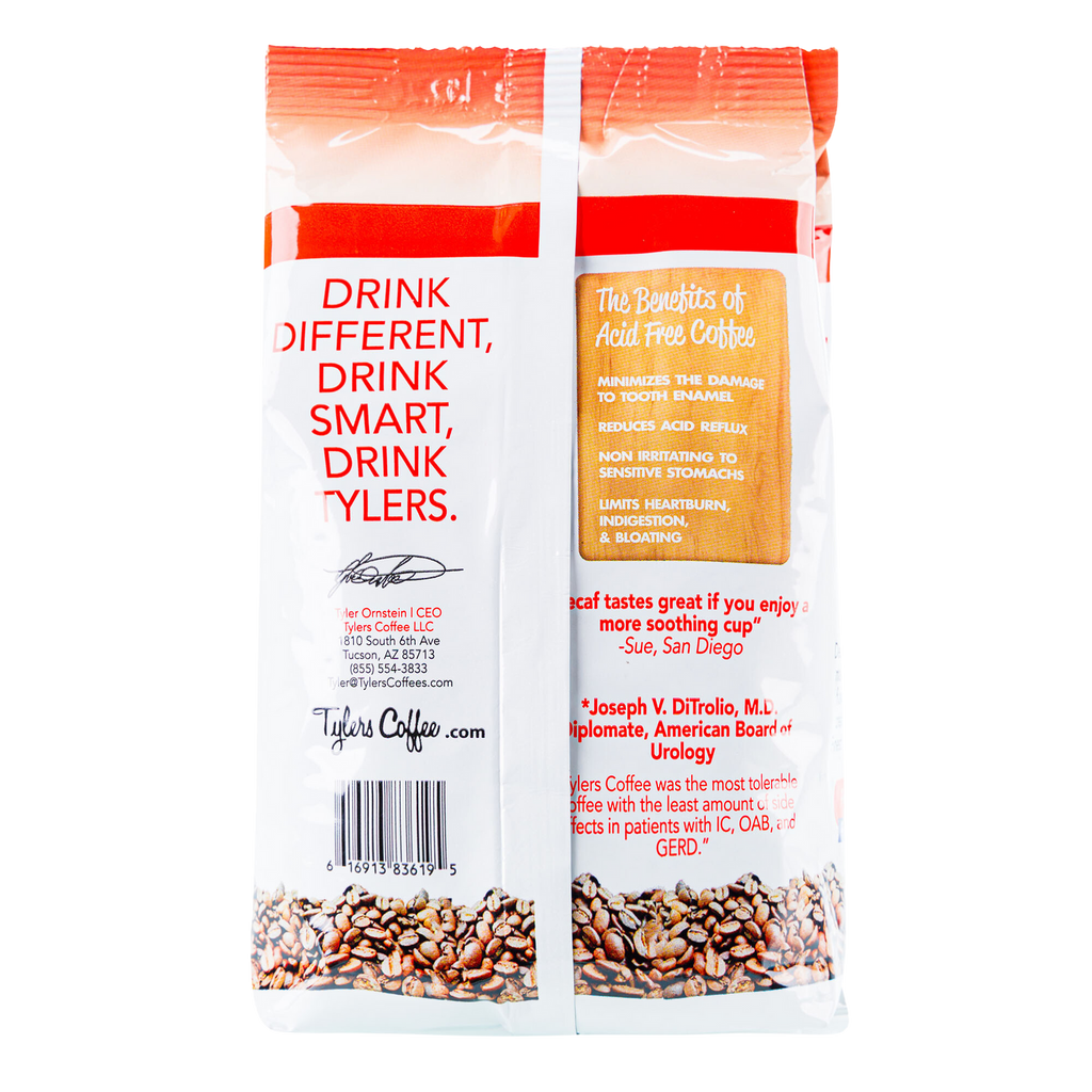 Acid-Free Whole Bean Coffee - Decaffeinated
