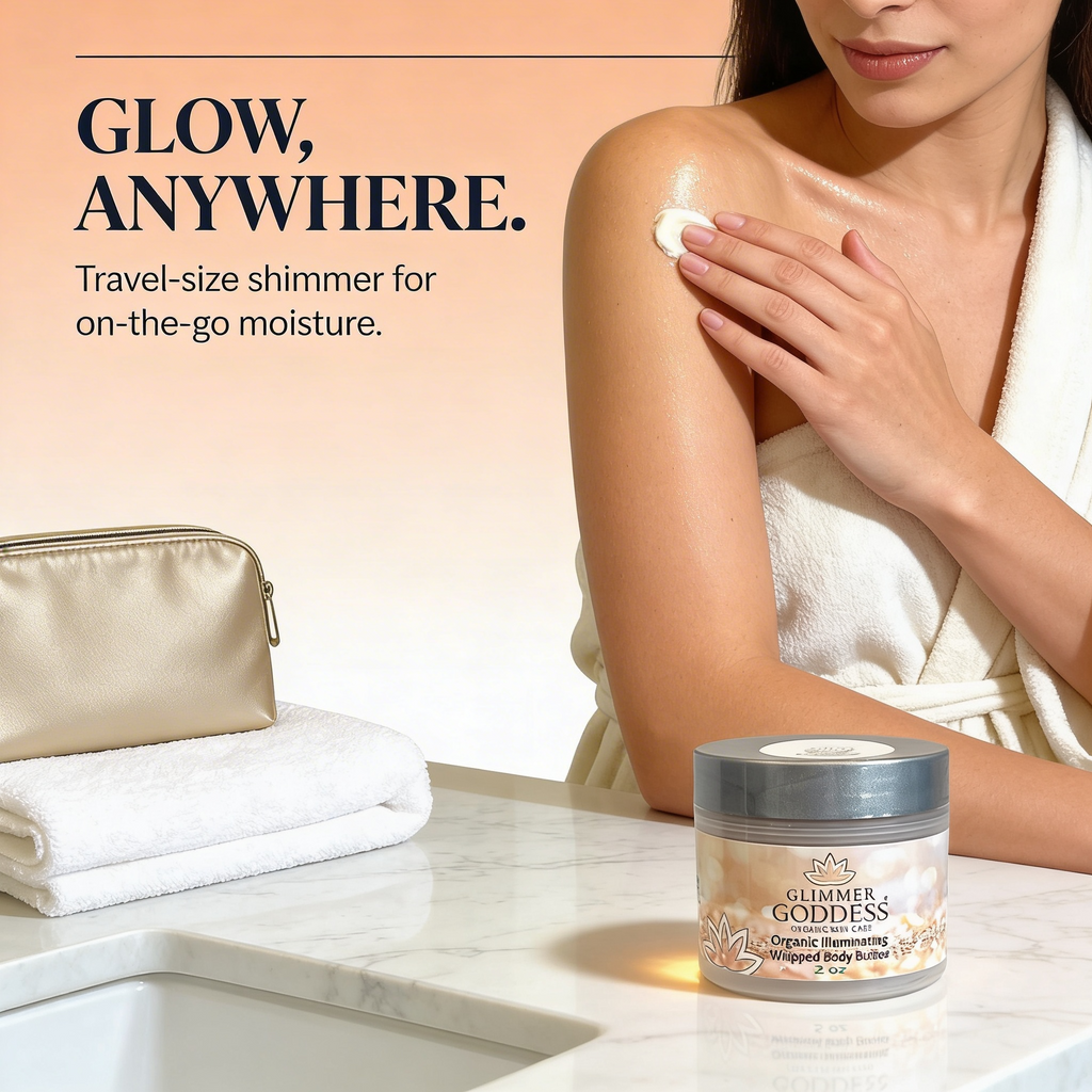Organic Shimmer Body Butter – Travel Size (2oz)
