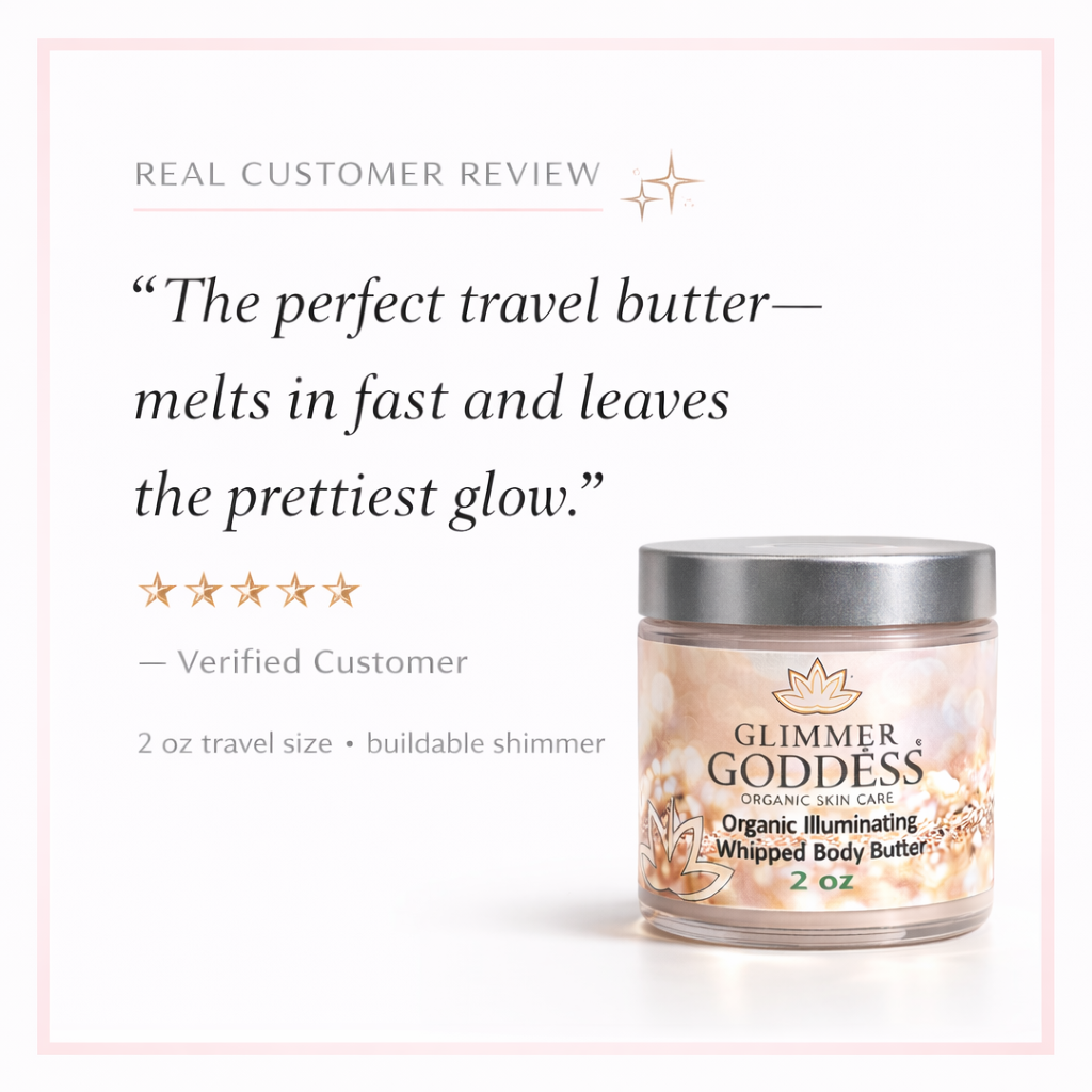 Organic Shimmer Body Butter – Travel Size (2oz)