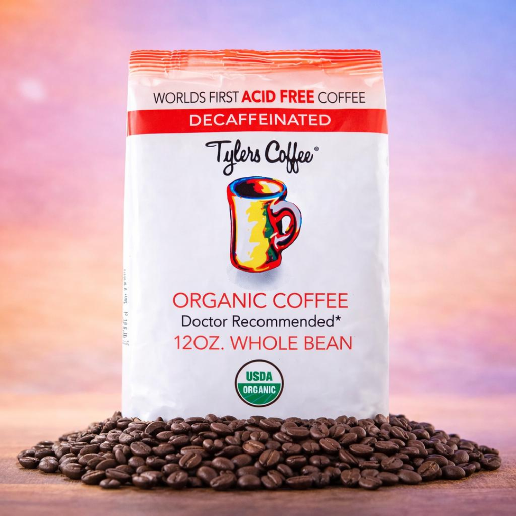 Acid-Free Whole Bean Coffee - Decaffeinated
