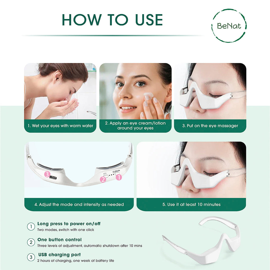 Under-Eye Red Light Therapy Skin Rejuvenation & Relaxation Massager