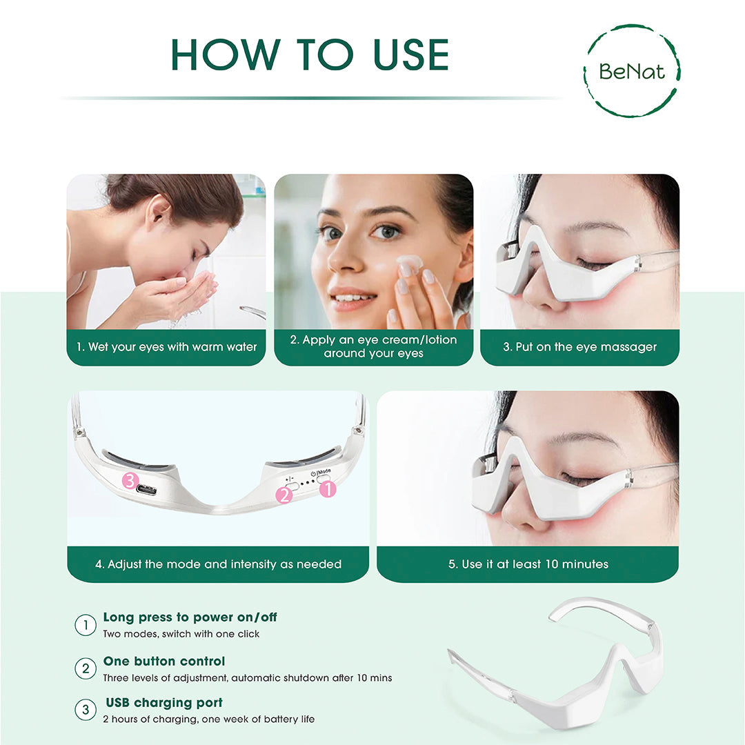 Under-Eye Red Light Therapy Skin Rejuvenation & Relaxation Massager