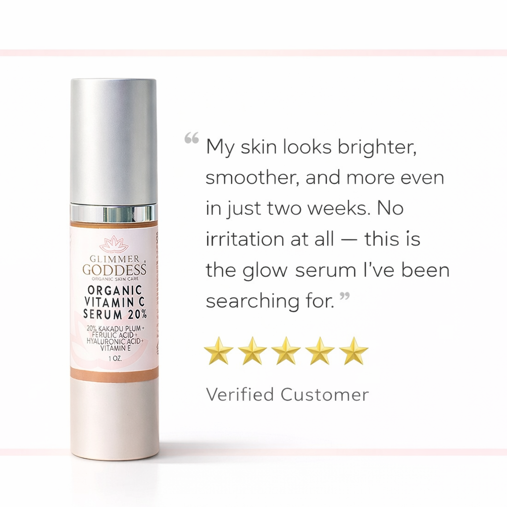 Organic Vitamin C Serum – Brightening Treatment with Hyaluronic & Ferulic Acid