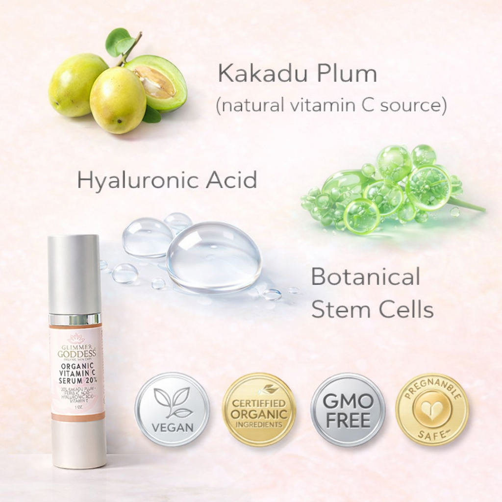 Organic Vitamin C Serum – Brightening Treatment with Hyaluronic & Ferulic Acid