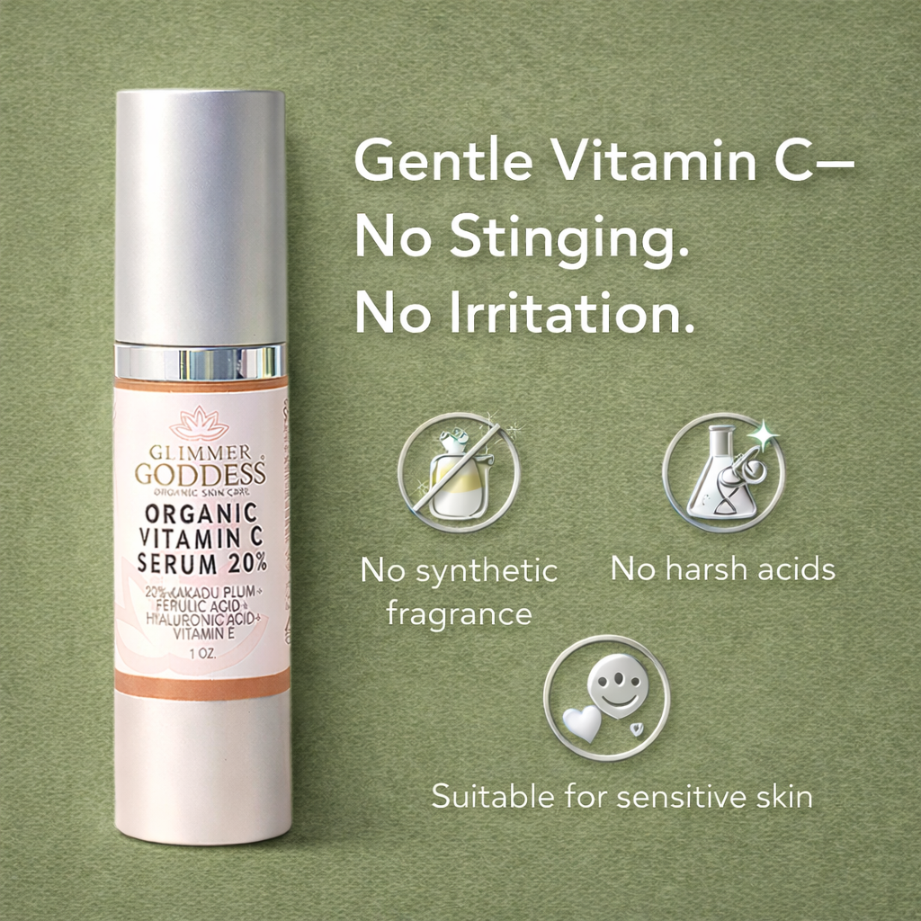 Organic Vitamin C Serum – Brightening Treatment with Hyaluronic & Ferulic Acid