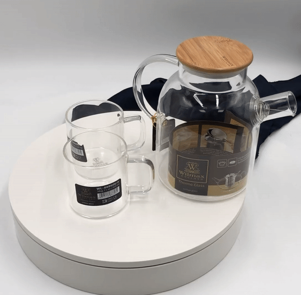 3-Piece Thermo Glass Asian Tea Set for 2
