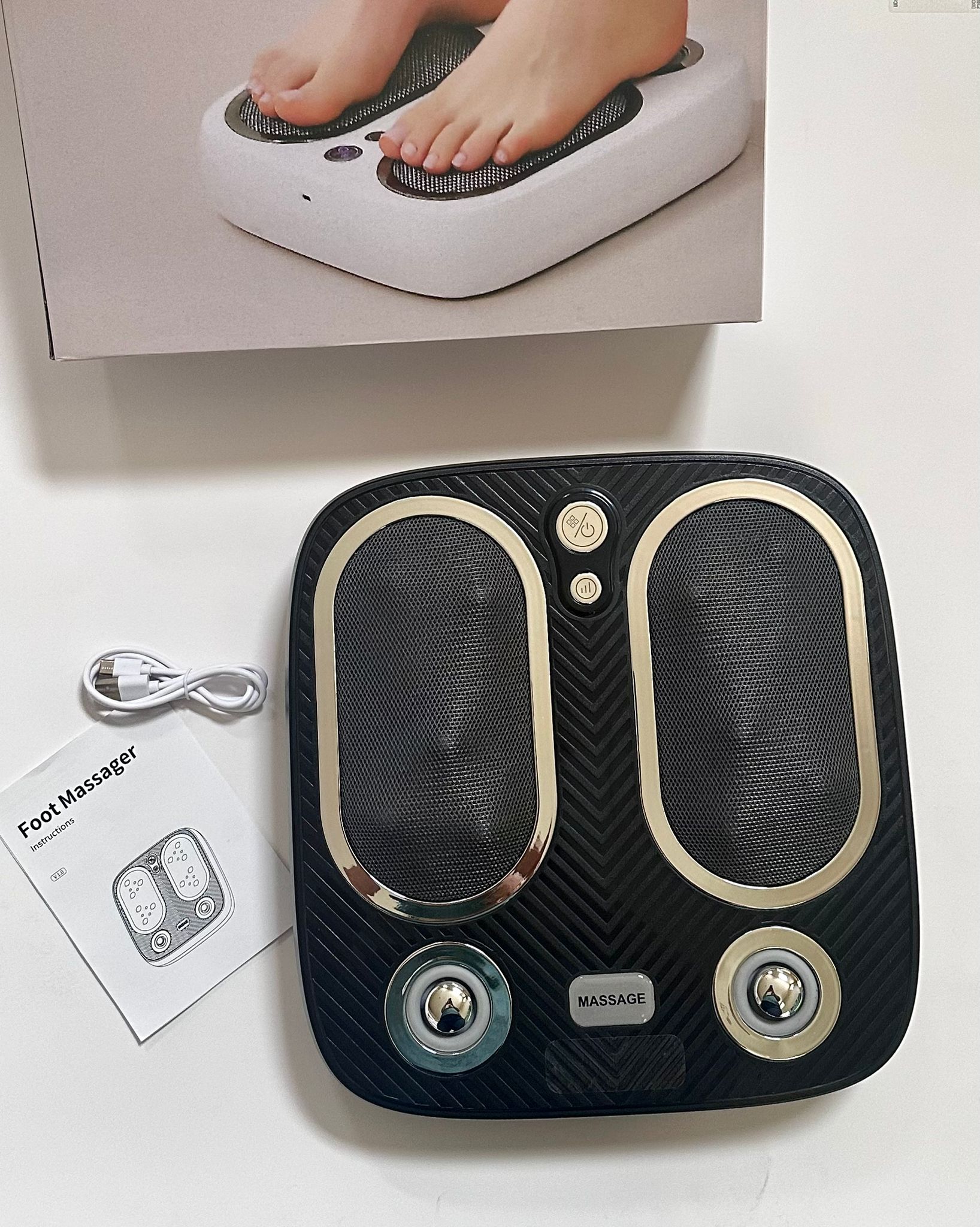 Stress & Pain Relief Foot Massager with Heat (Deep Tissue, Circulation & Relaxing)