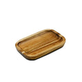 Zavis Green Acacia Wood Serving rectangle Stackable Tray / Dish